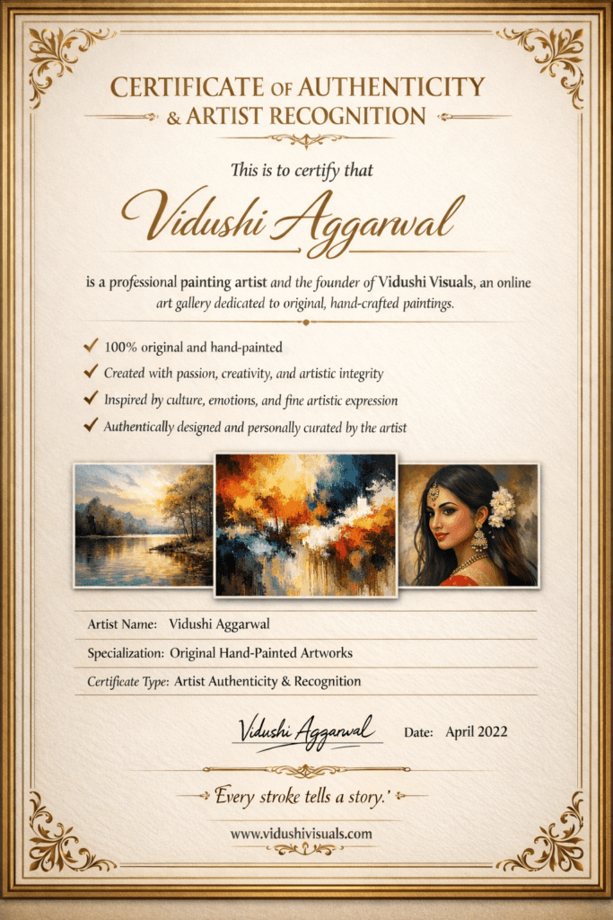 art certificate by vidushivisuals